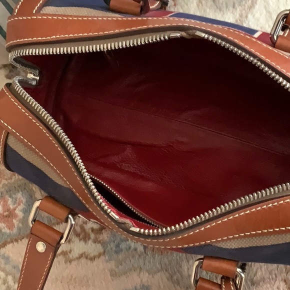 Vintage Prada bag limited edition. Plaid canvas with leather trim. - Picture 5 of 10